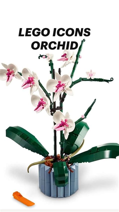 Lego Icons Orchid Artificial Plant Building Set With Flowers