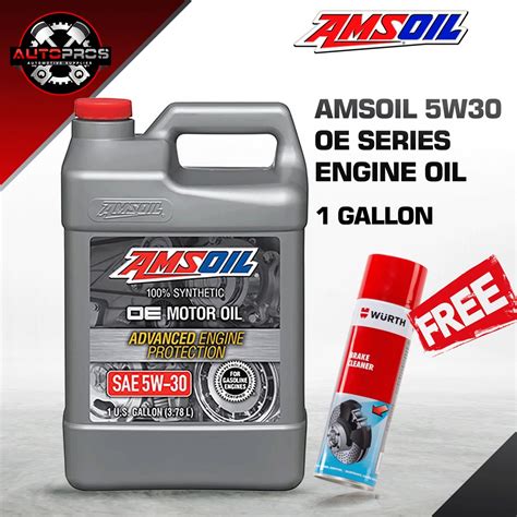 AMSOIL OE Motor Oil 5W30 Fully Synthetic Gasoline Engine Oil 4 Quarts