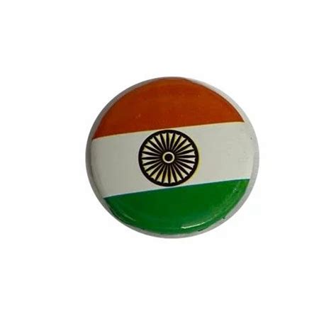 Indian Flag Independence Day Metal Round Pin Button Badge Lapel Pin