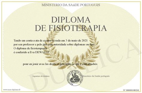 Diploma De Fisioterapia