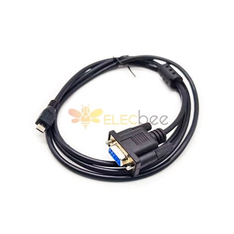 Micro Usb Male To D Sub Pin Female Straight Connector With Serial