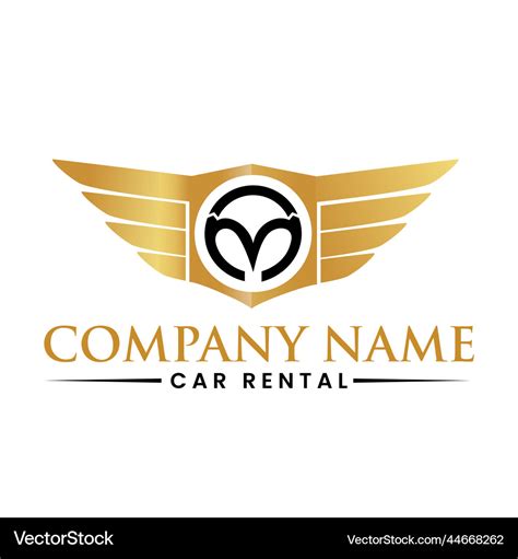 Car rental logo design Royalty Free Vector Image