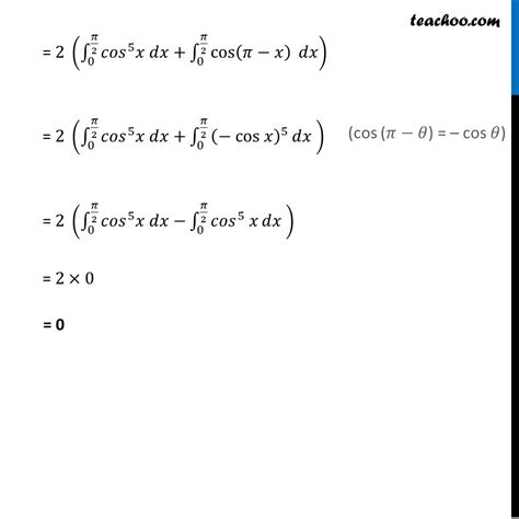 Ex 710 14 Using Properties Evaluate Integral Cos5 X Dx