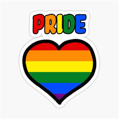 Lgbt Rainbow Pride Heart Sticker For Sale By Goodbyedolly Redbubble