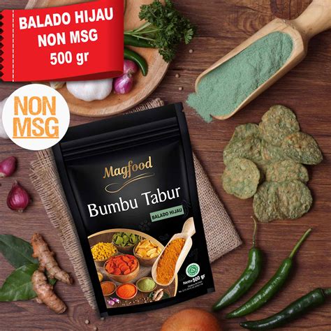 MAGFOOD BUMBU TABUR BALADO HIJAU NON MSG 500 GRAM Magfood