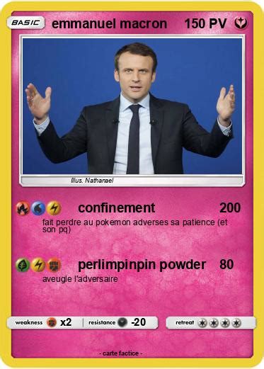 Pokémon emmanuel macron 60 60 confinement Ma carte Pokémon