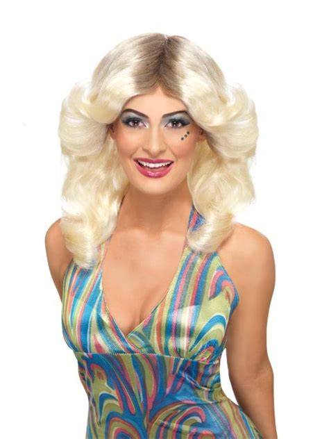 Smiffy S 70s Flick Wig Blonde One Size Costume Accessories Costume Wigs Clothing