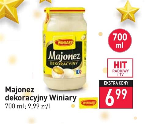 Promocja Majonez Dekoracyjny Winiary 700ml W Stokrotka