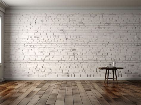 Premium Ai Image White Brick Wall Texture Background Room Interior