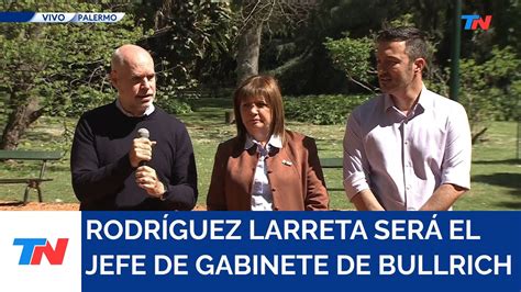 Patricia Bullrich Anunció Que Rodríguez Larreta Será Su Jefe De Gabinete Youtube