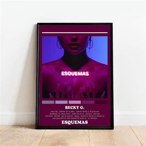 Cartel del álbum Becky G ESQUEMAS Color Etsy México