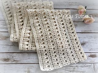 Ravelry Scalloped Lace Scarf Pattern By Olga Poltava