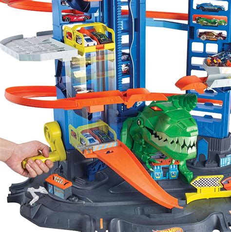 HOT WHEELS ZESTAW MEGA GARAŻ T REXA MATTEL GJL14 RTV AGD Zabawki X SKLEP pl