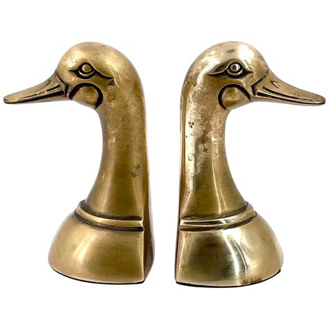 Cast Brass Mallard Duck Bookends At 1stdibs