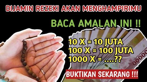 MAU HUTANG LUNAS PANCINGLAH REZEKI DENGAN MEMBACA AMALAN PENARIK REZEKI