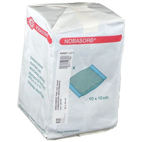 NOBASORB® Saugkompresse unsteril 10 x 10 cm 25 St - Redcare Apotheke
