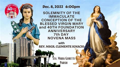 Dec 8 2022 Solemnity Of The Immaculate Conception Of Virgin Mary