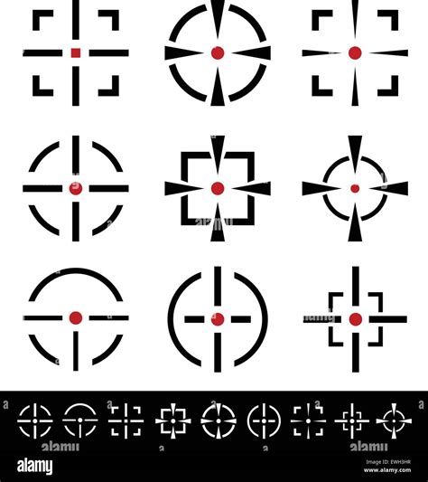 Crosshairs Reticle Set Stock Vector Image And Art Alamy