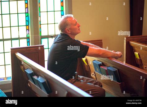 Men Sitting In Church Pews Hi Res Stock Photography And Images Alamy