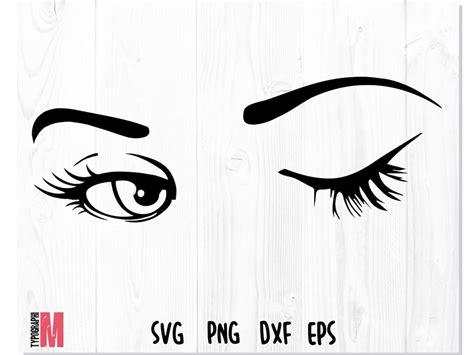 Winking Svg Eyelashes Svg Wink Svg Smiley Face Svg Eye Svg Etsy