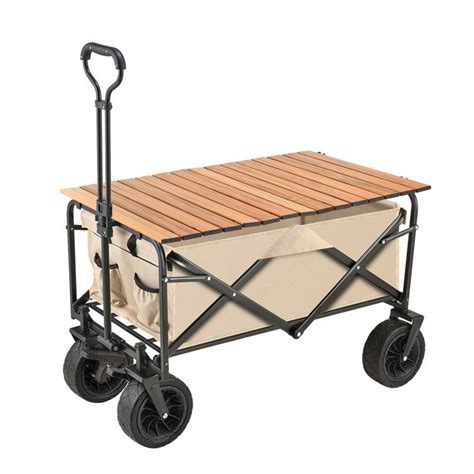 Outdoor Trolley Wagon Foldable Trolleys Cart Beach Camping Trolley