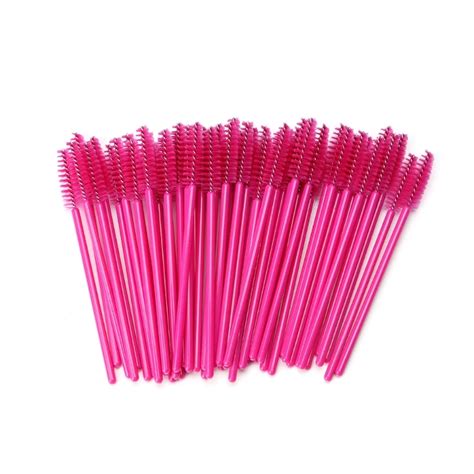 50pcs Mini Eyelash Disposable Mascara Wand Applicator Brush Extension Makeup Set In Eye Shadow