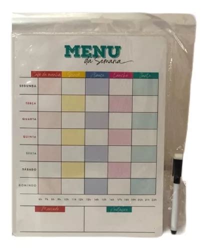 Imã Lousa Magnética Planner Quadro Geladeira Porta Recados MercadoLivre