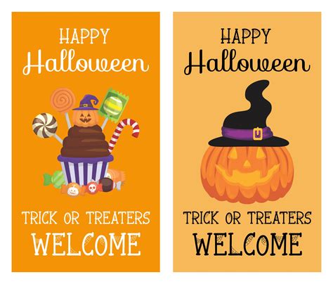 Free Printable Halloween Trick Or Treat Signs