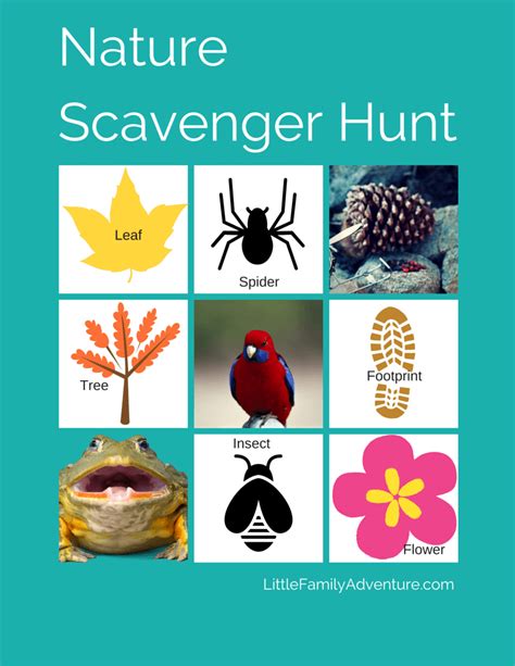 Printable Scavenger Hunt for Hiking- Hiking with Kids Essentials ...