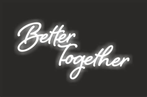 Neon Led Better Together Pod Wietlany Napis Na Lub Wesele Jubileusz