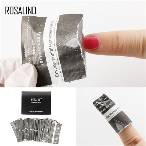 ROSALIND Средство для снятия гель-лака для ногтей, 50 шт., средство для ...