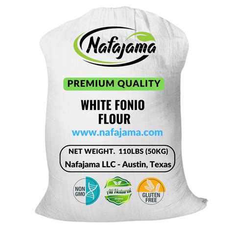 PREMIUM QUALITY ALL NATURAL WHITE FONIO FLOUR - Nafajama