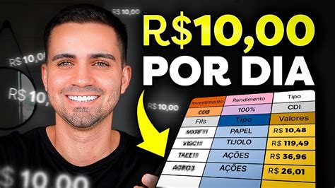 RECEBA R 10 POR DIA INVESTIMENTOS COMEÇANDO R 100 YouTube