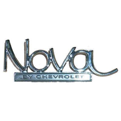 1969-1972 Chevy Nova TRUNK LID EMBLEM Nova BY Chevy | Chevy nova ...