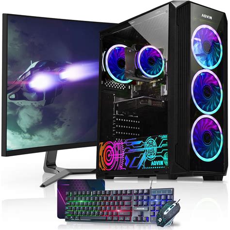 Gaming Pc Aqvin Zforce Desktop Computer Tower Intel Core I7 32gb Ddr4 Ram 1tb Ssd Storage 27