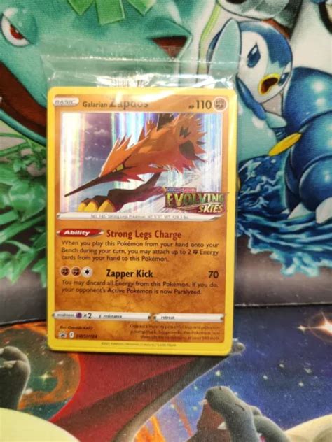 POKEMON EVOLVING SKIES GALARIAN ZAPDOS PRE RELEASE SWSH124 PROMO