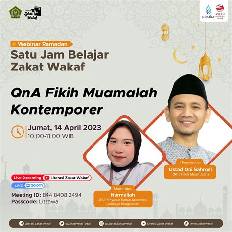 Literasi Zakat Wakaf On Twitter Saksikan Webinar Ramadan Satu Jam