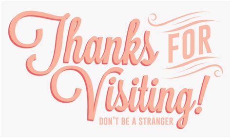 Thanks For Visiting Words - Poster, HD Png Download , Transparent Png ...