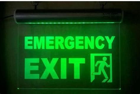 LED Emergency Exit Sign Boards Exporter from Thane India