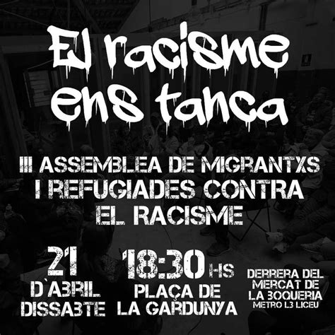 CUP Països Catalans on Twitter CONTRA EL RACISME Ens tanquem contra