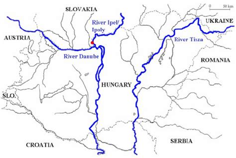 Main rivers in the central part of the Carpathian Basin with an ...