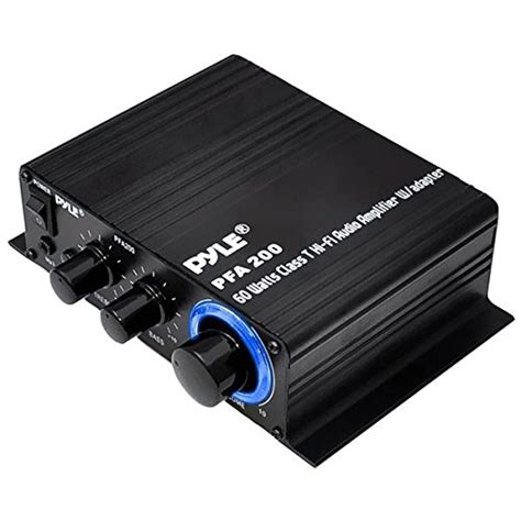 Pyle Home Mini Audio Amplifier W Portable Dual Channel Surround