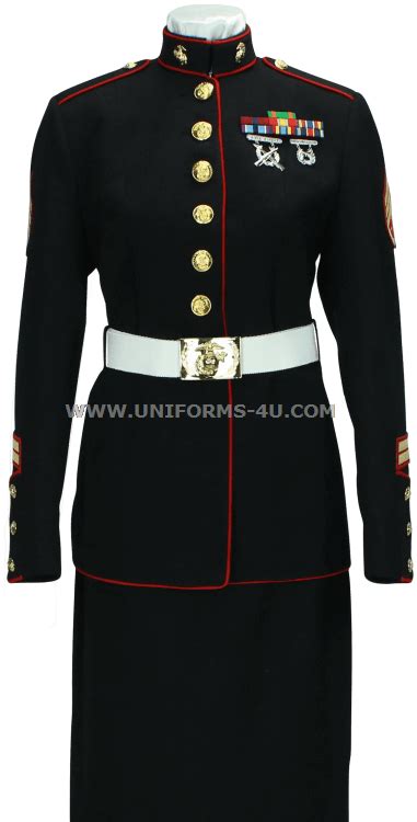 USMC FEMALE ENLISTED BLUE DRESS UNIFORM ("A" AND B")