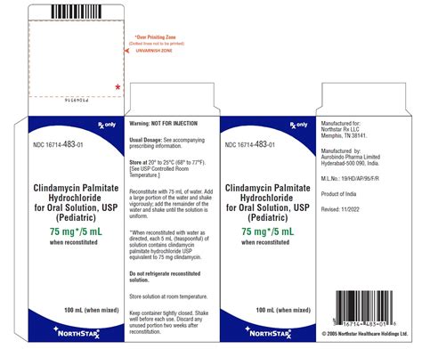 Dailymed Clindamycin Palmitate Hydrochloride Pediatric