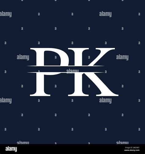 Initial Monogram Letter Pk Logo Design Vector Template Pk Letter Logo