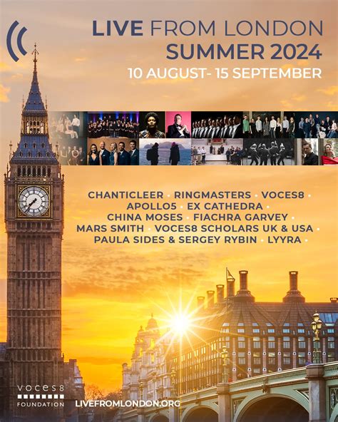 LIVE From London Summer 2024 — VOCES8 - A Choral Ensemble