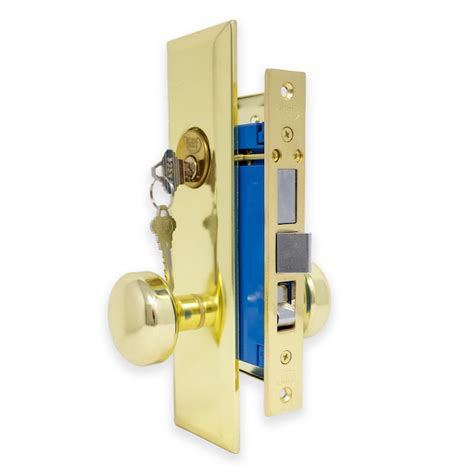 Premier Lock Polished Brass Left Handed Exterior Single Cylinder Deadbolt Keyed Entry Door