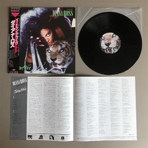 傷なし美盤 新品並み ダイアナ・ロス Diana Ross 1985年 Lpレコード イートゥン・アライヴ Eaten Alive 国内盤 帯