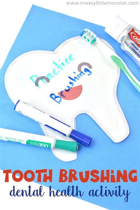 Dental Tooth Brushing Activity For Preschoolers Healthy Habits