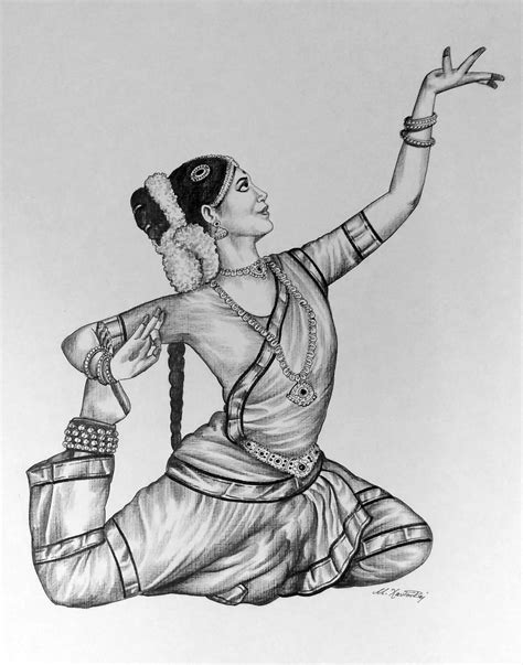 Bharatanatyam Pencil Sketch: Celebrating Indian Classical Dance